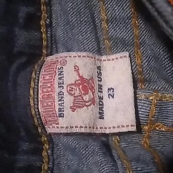 Womens True Religion Rainbow Horseshoe Straight Leg Jeans 23 - Picture 6 of 9